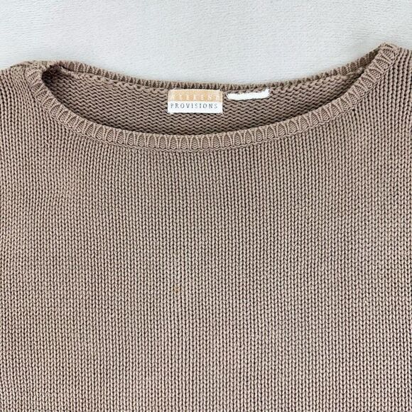 Vintage Sweater Womens M-L Brown Weekend Provisions Lagenlook Cotton Heavy‎ Knit - Picture 2 of 8